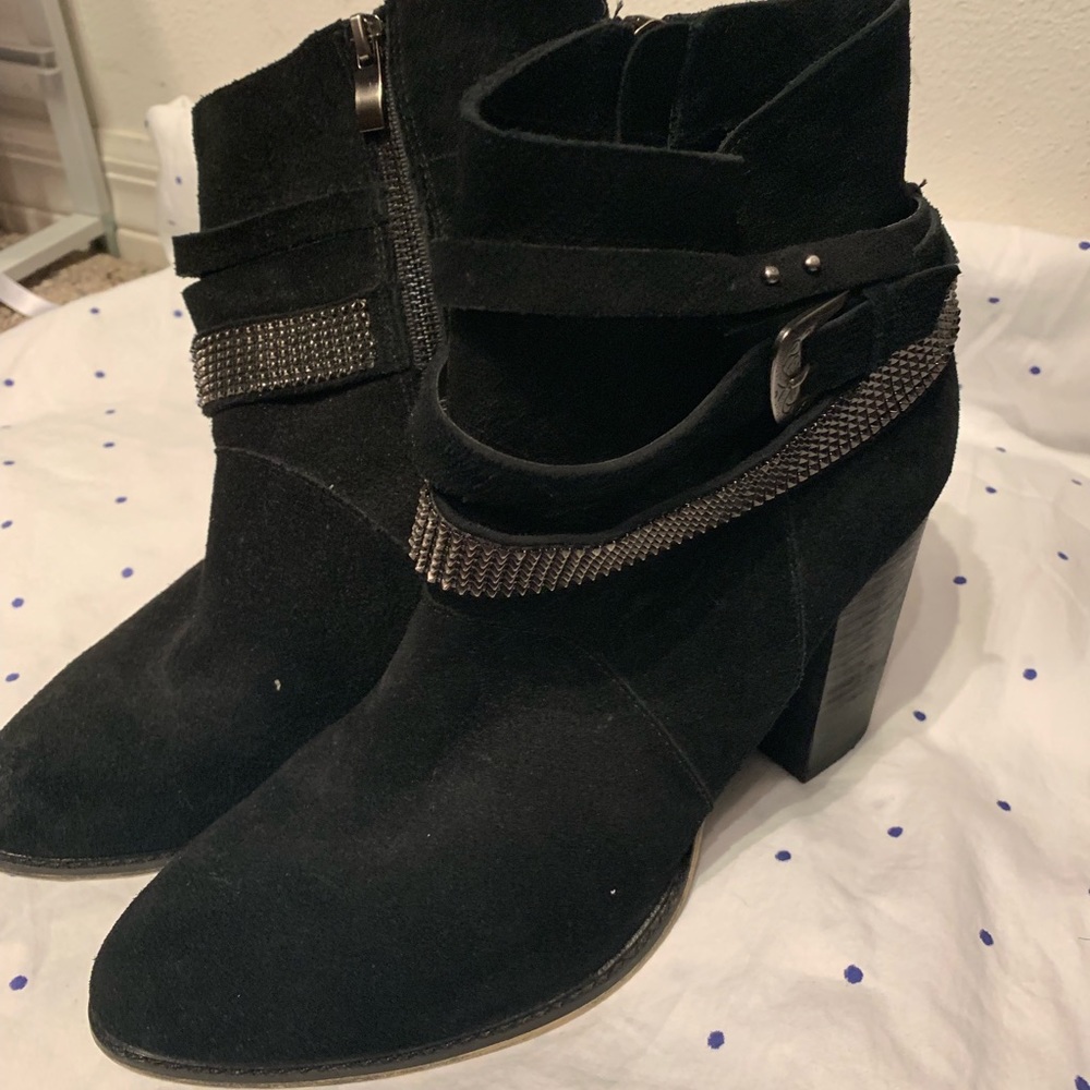 Nine West ankle boots buckle heels Sz 10 New
